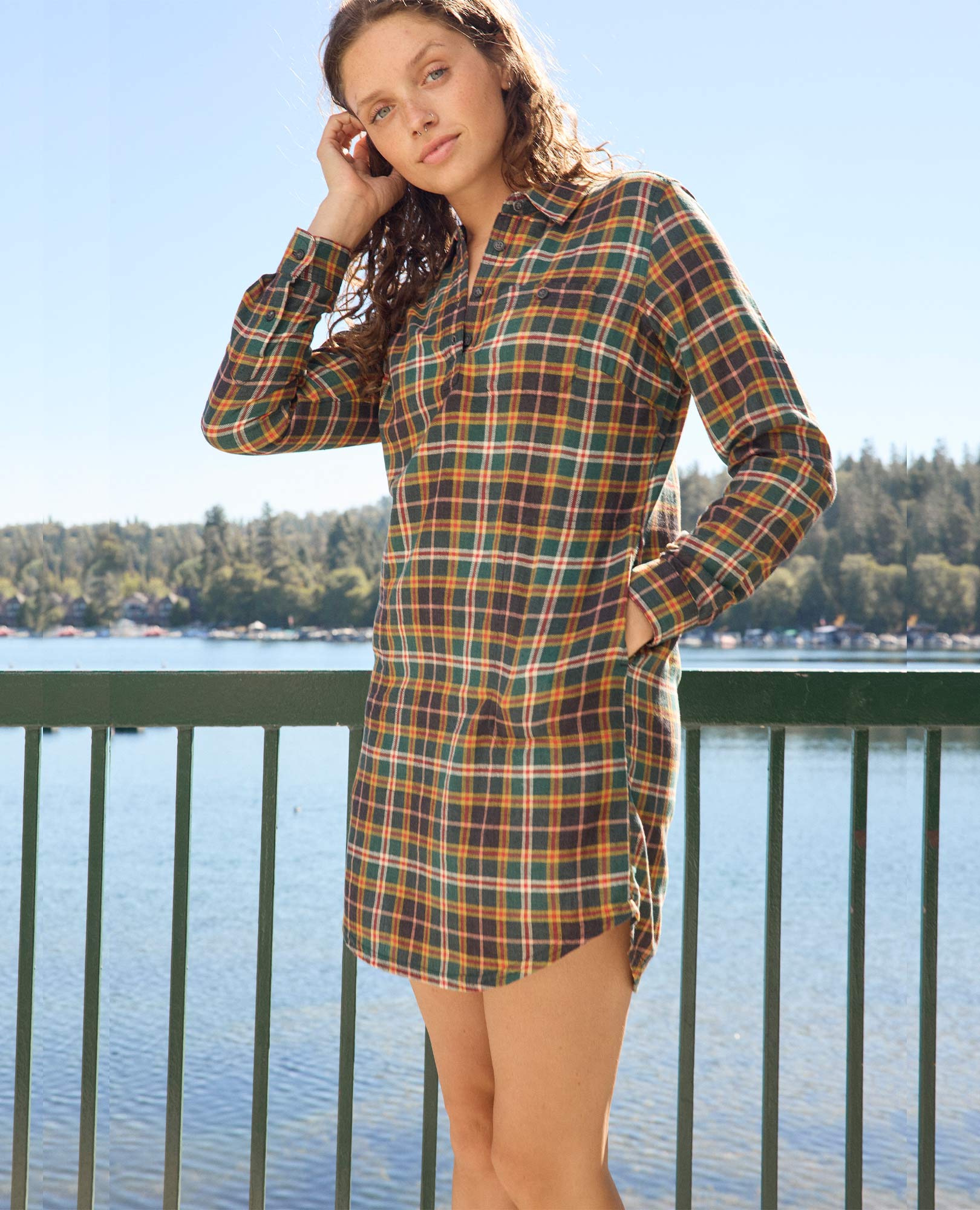 Flannel tshirt dress on sale