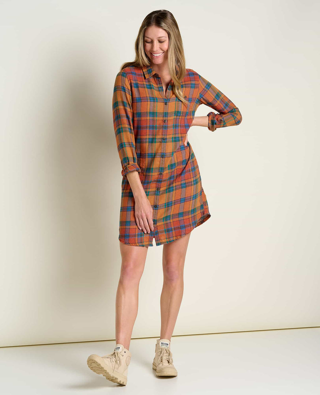 Re-Form Flannel Shirtdress