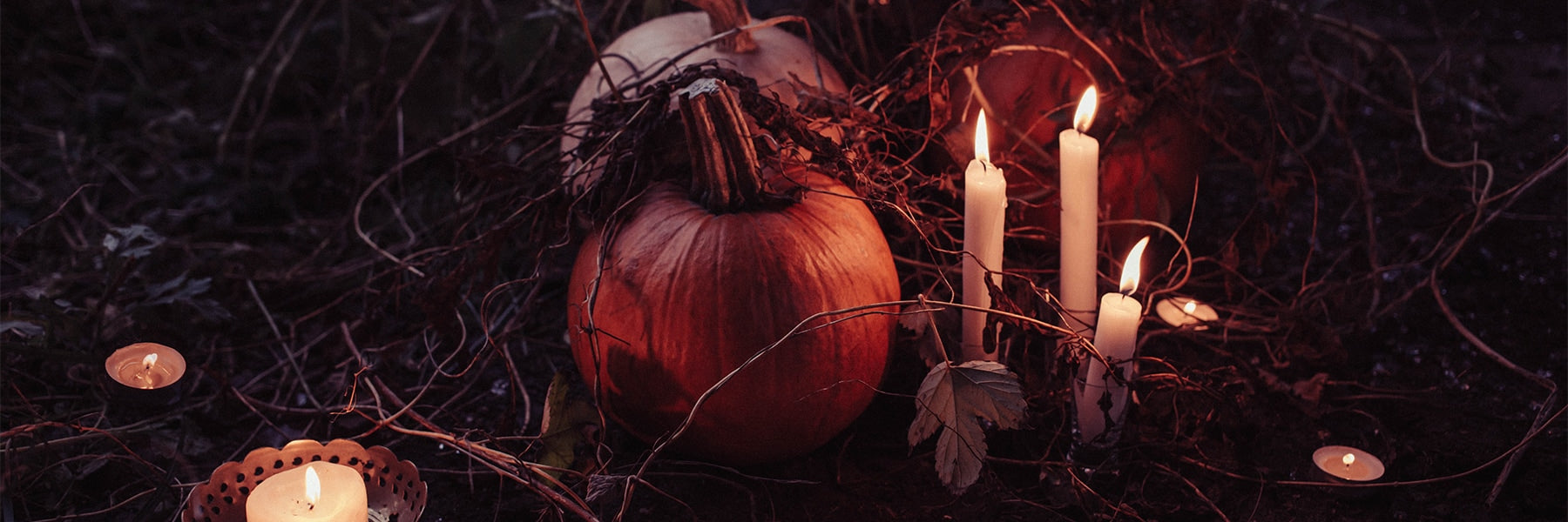 Pumpkin with Candles