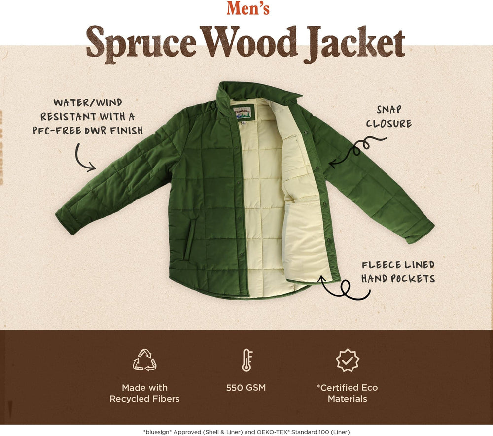 Spruce Wood Sustainable Insulated Jackets | by Toad&Co