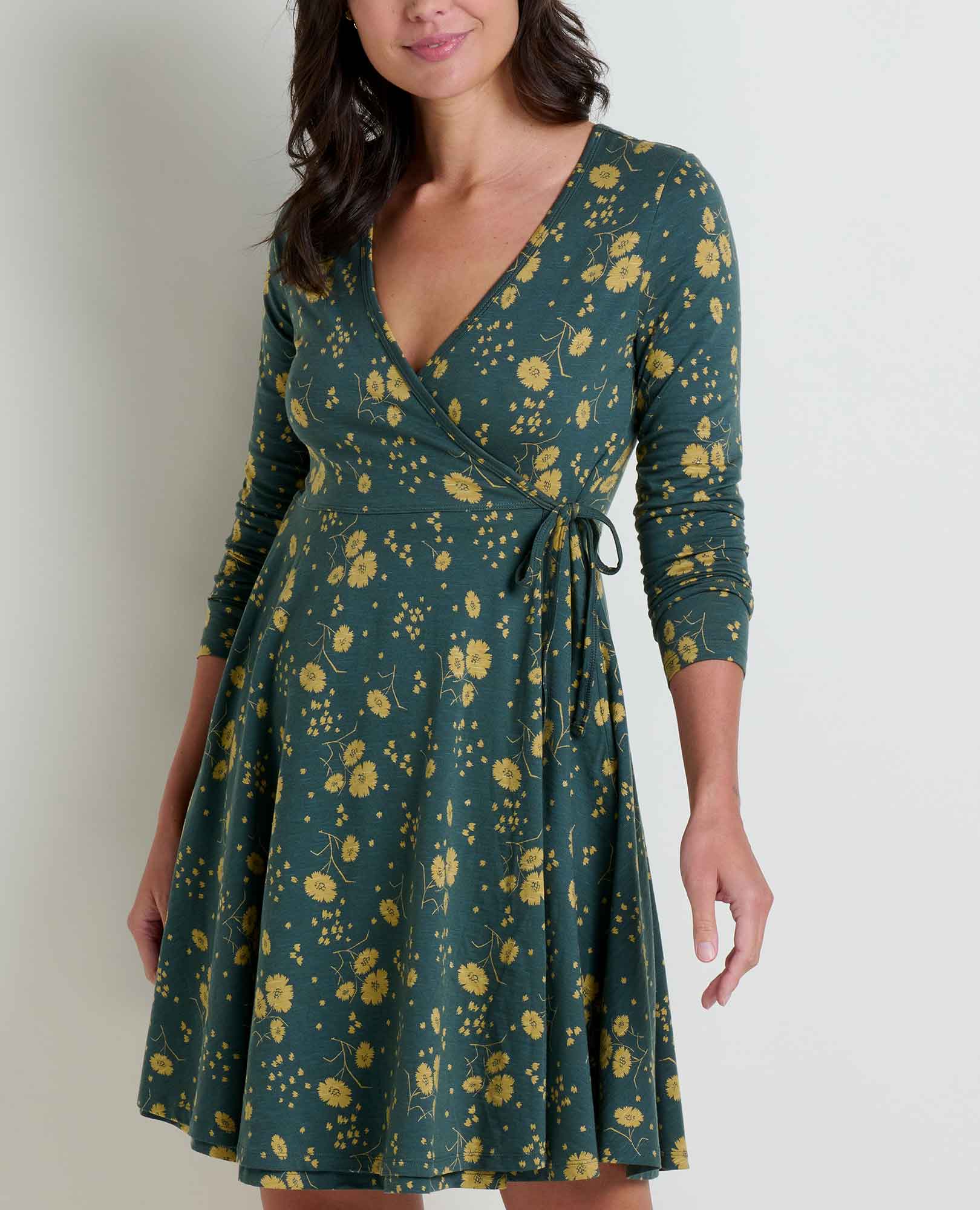 Freesia Long Sleeve Wrap Dress