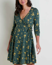 Freesia Long Sleeve Wrap Dress