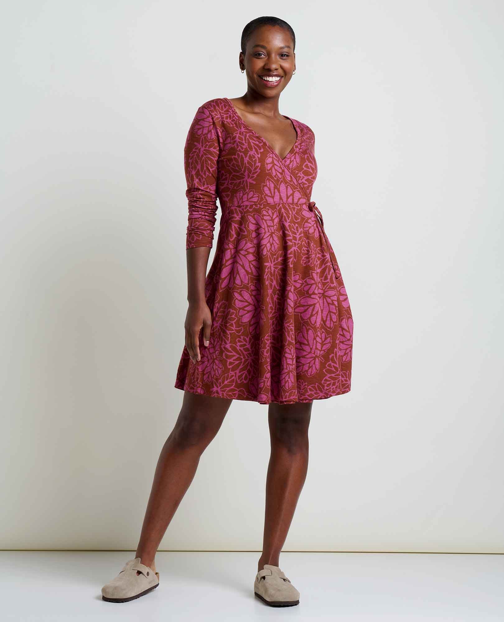 Freesia Long Sleeve Wrap Dress