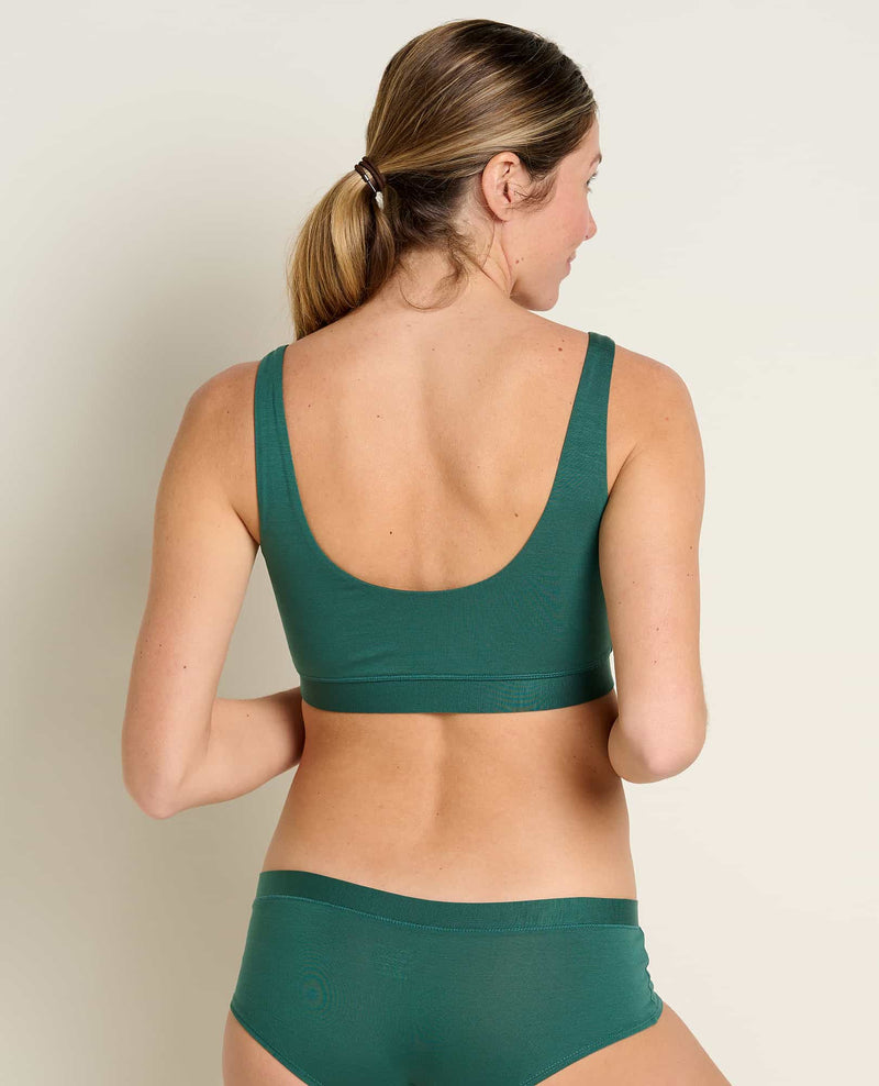 HIIT ruffle longline sports bra in green