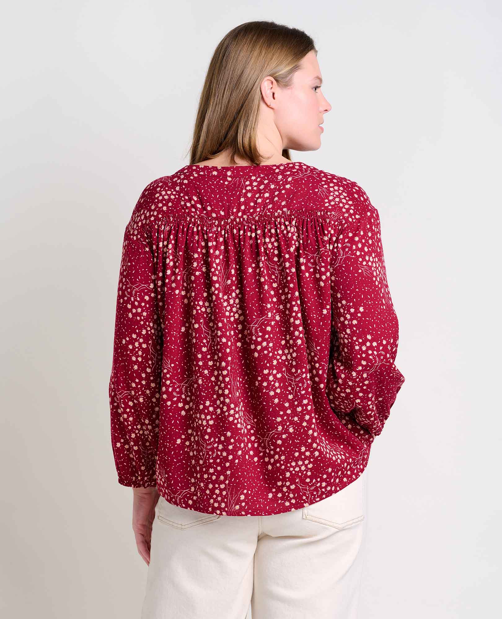 Manzana Long Sleeve Peasant Top