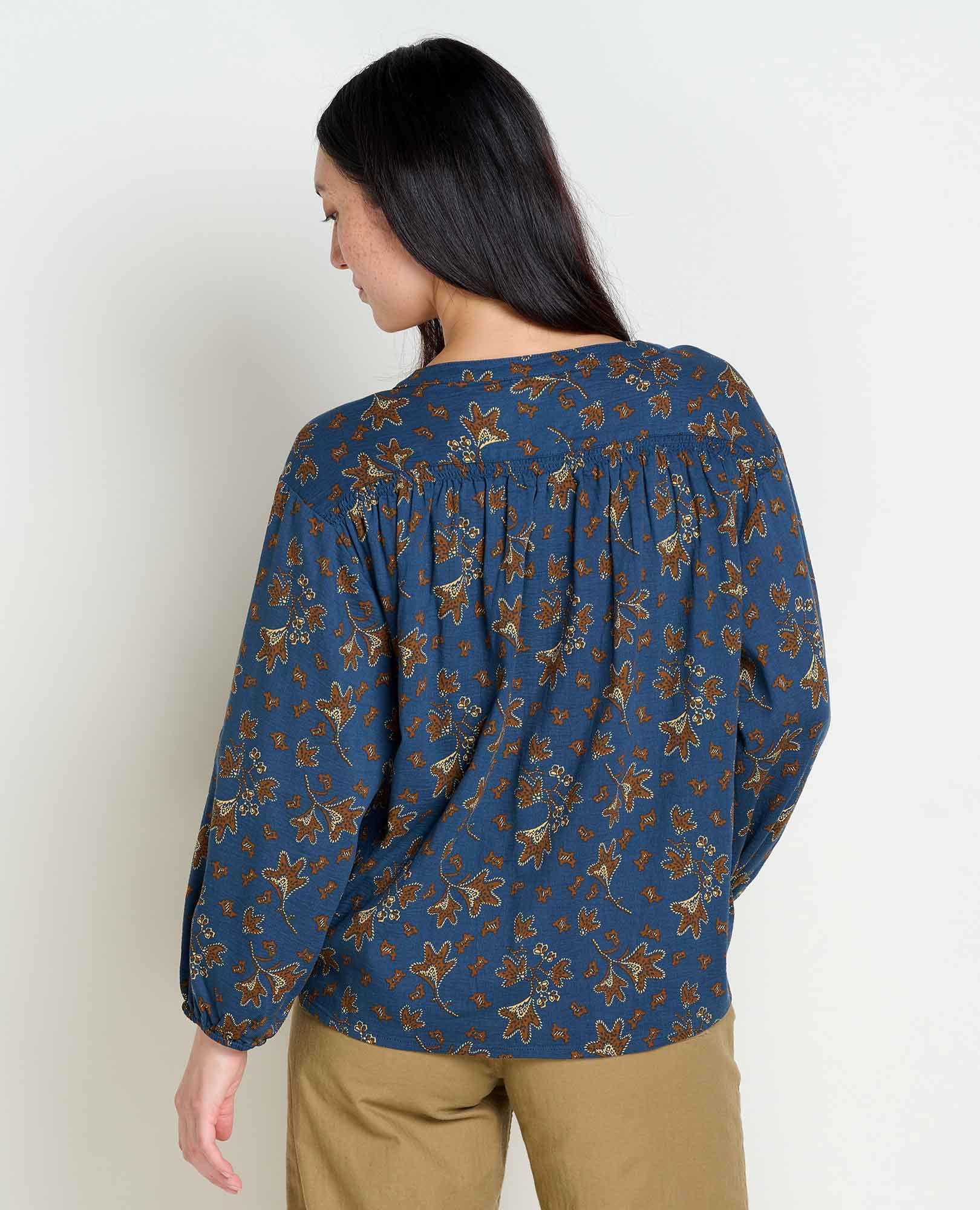 Manzana Long Sleeve Peasant Top