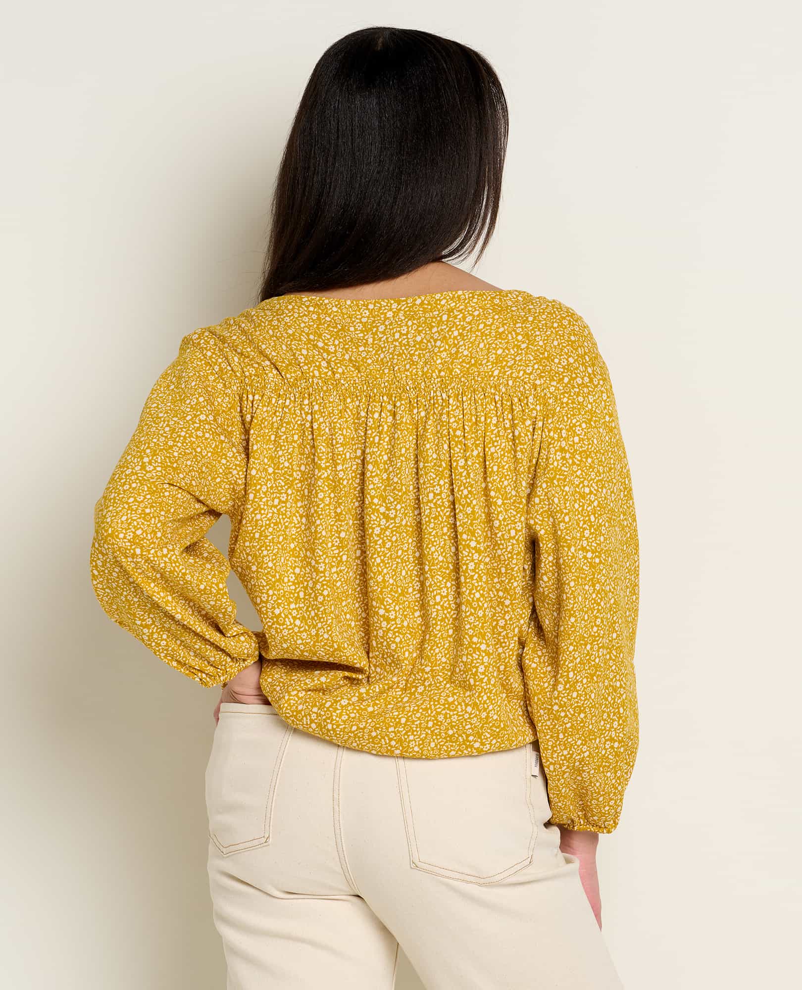 Manzana Long Sleeve Peasant Top