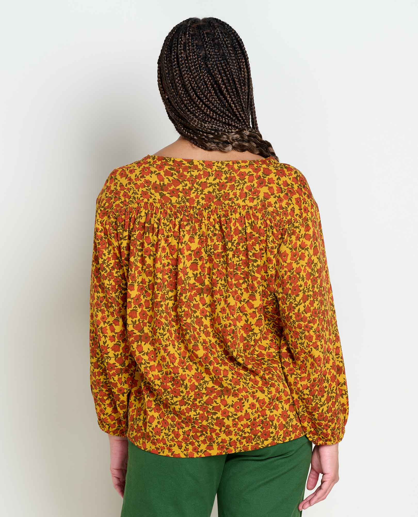 Manzana Long Sleeve Peasant Top