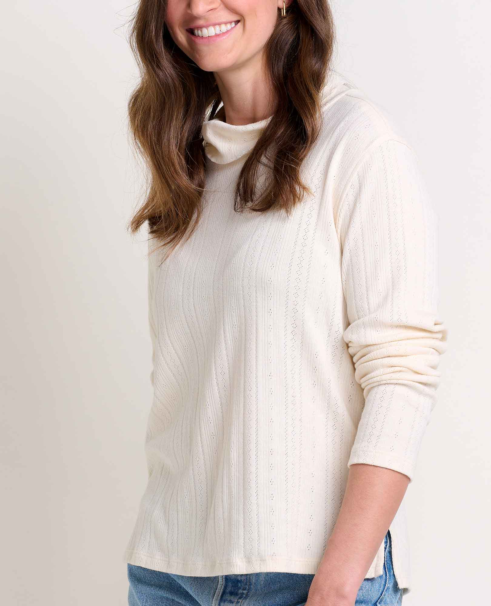 Foothill Pointelle Long Sleeve T-Neck