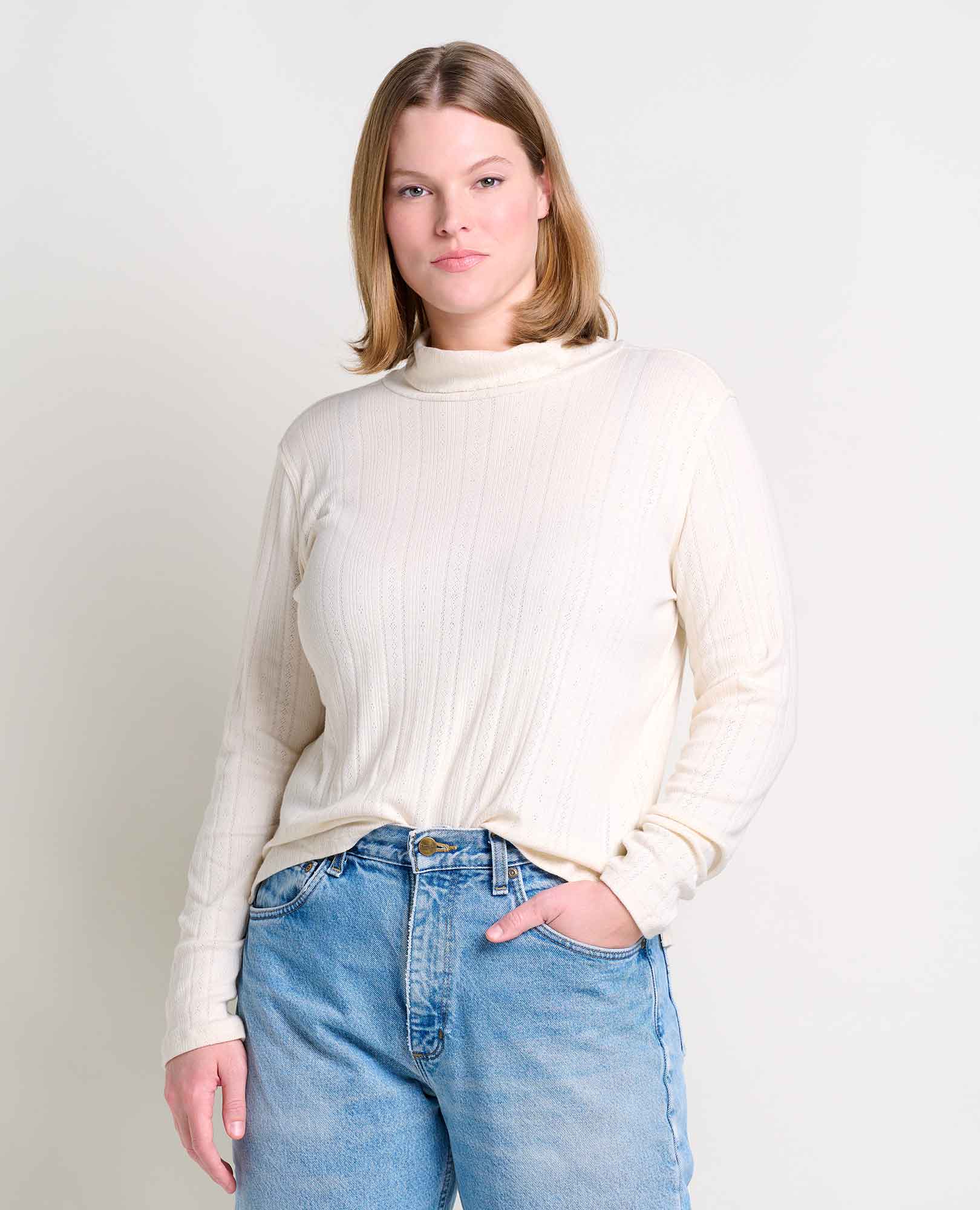 Foothill Pointelle Long Sleeve T-Neck