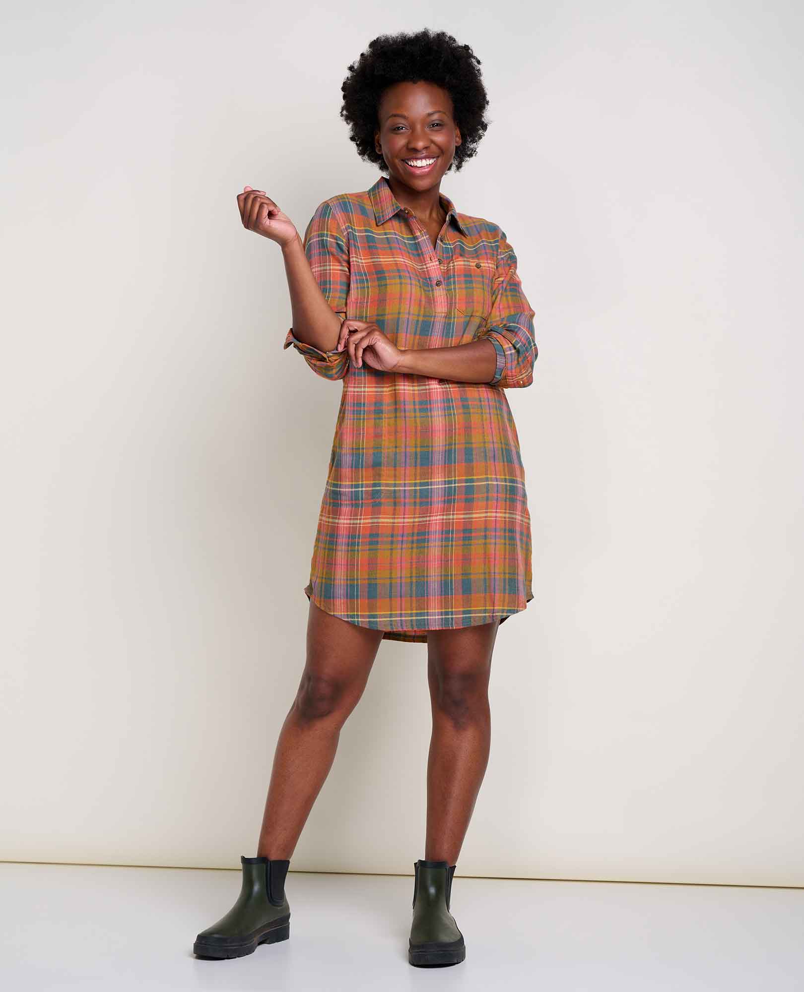 Re-Form Flannel Shirtdress