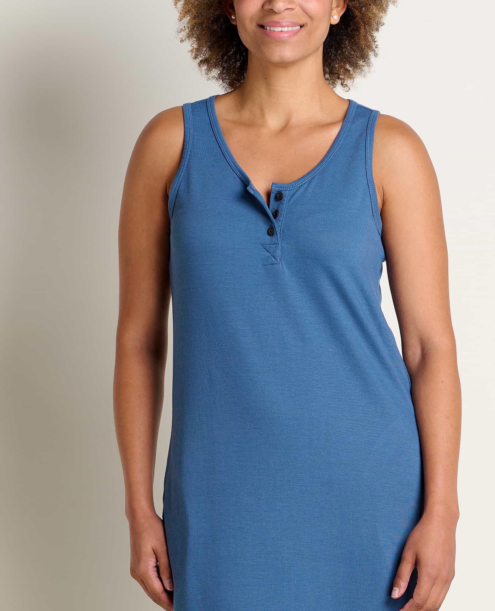 Piru Henley Midi Tank Dress | Recycled Blend by Toad&Co