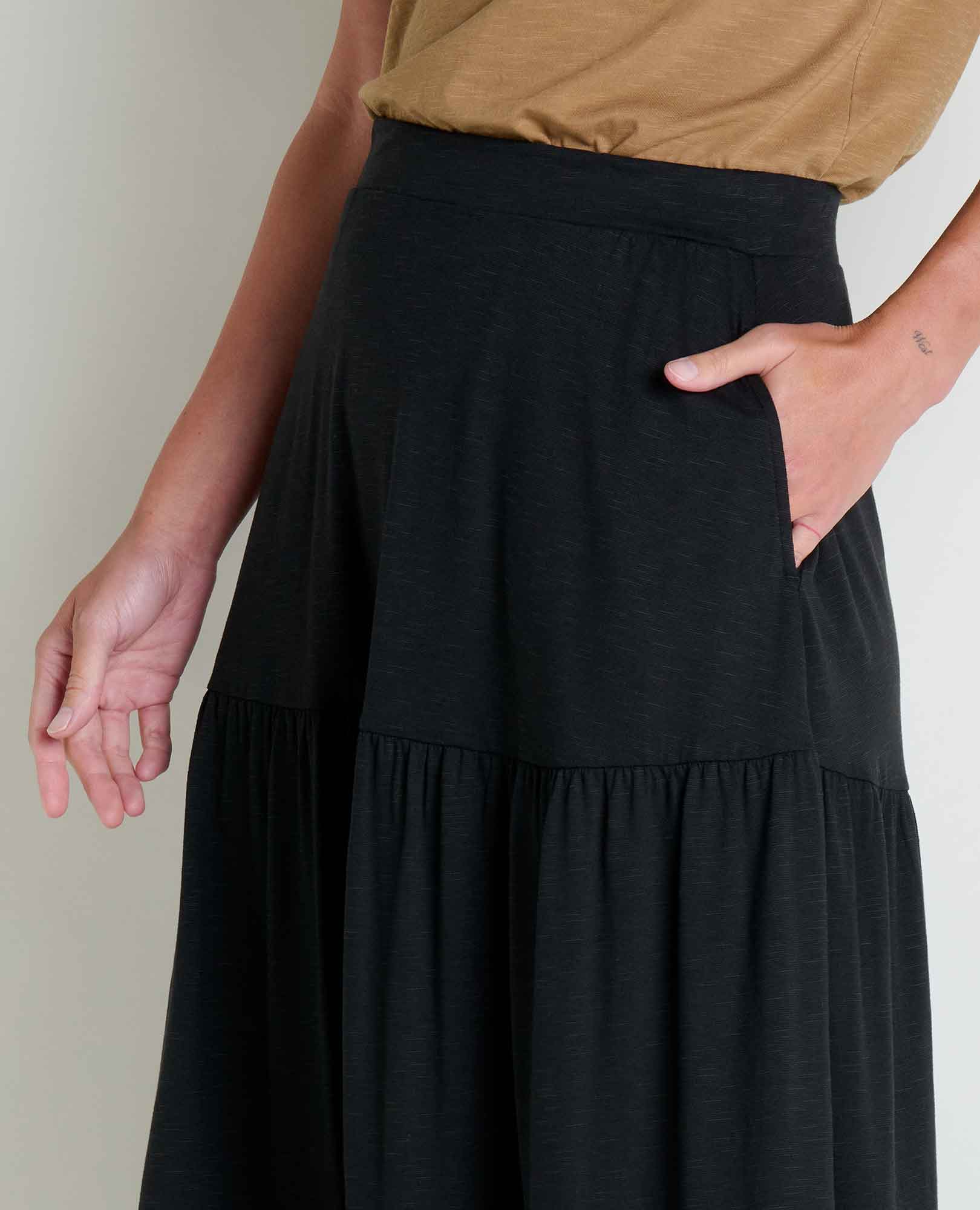 Marigold Tiered Midi Skirt