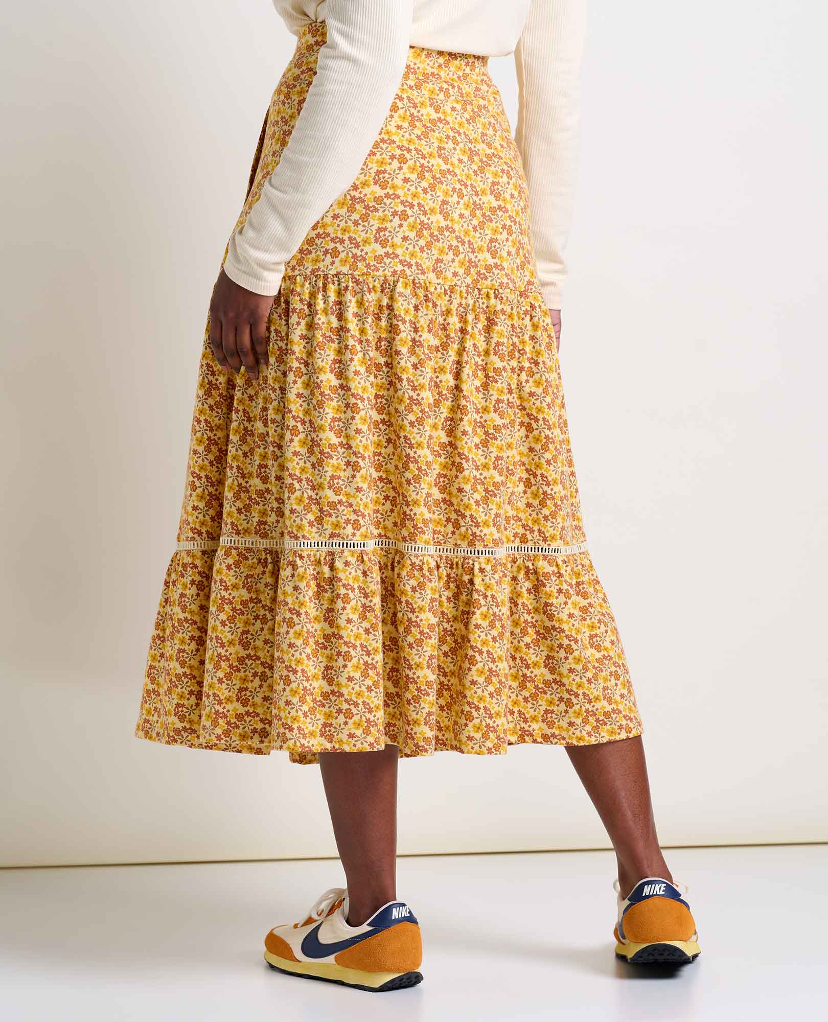 Marigold Tiered Midi Skirt