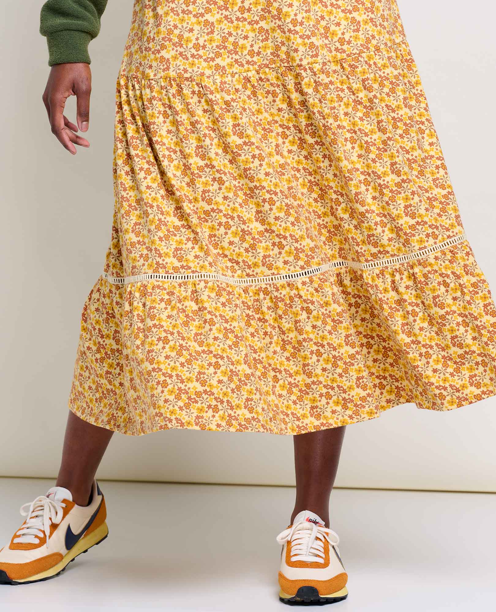 Marigold Tiered Midi Skirt