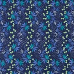 True Navy Palm Print