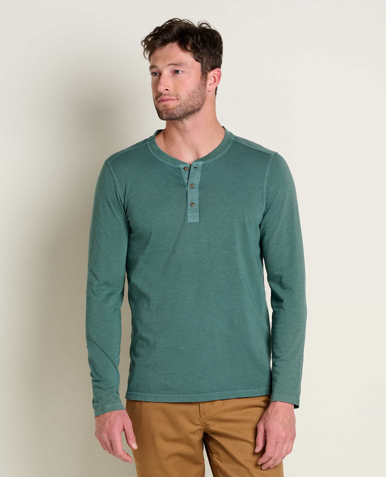 Men's Primo Long Sleeve Henley  Organic Cotton Shirt by Toad&Co