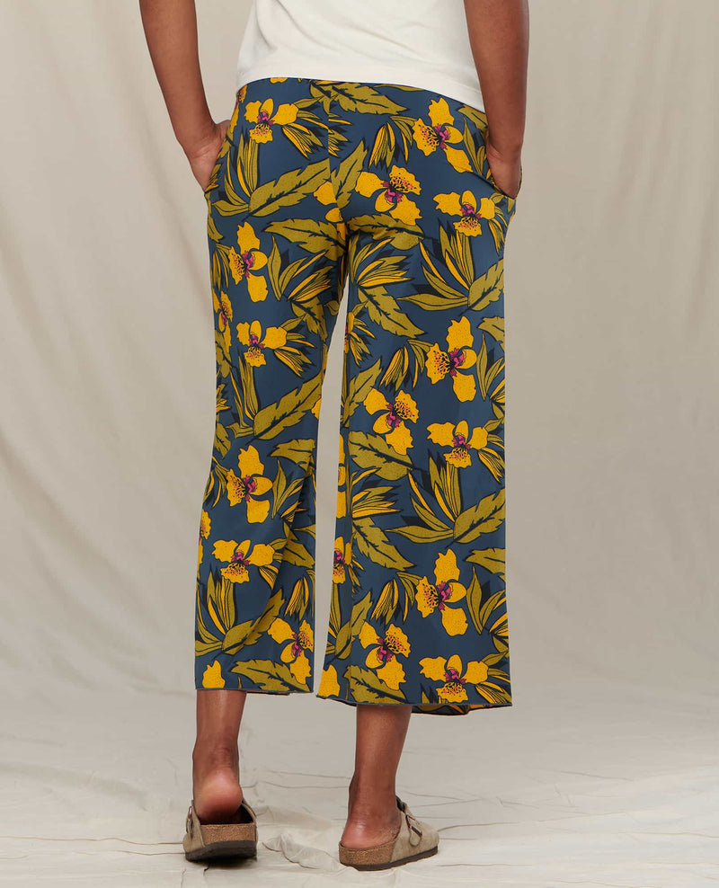 2 Piece Outfits for Women 2023 Summer Crop Tops Wide Leg Pants Set Women's  Printed Halter Vest Wide Leg Trousers Two-Piece Sleeveless Crewneck