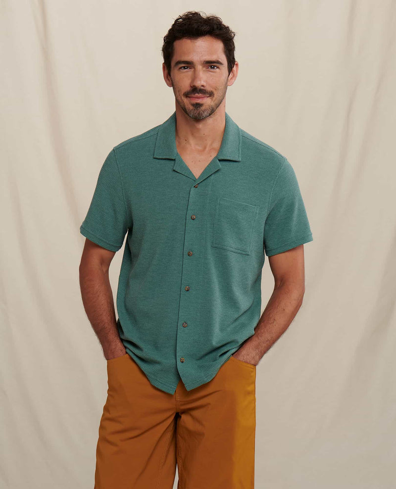 Loose Fit Short-sleeved shirt - Dark green/Paisley-patterned - Men